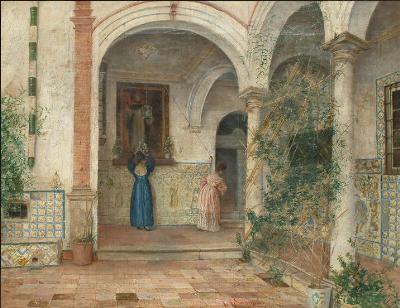 A Spanish courtyard by Juan Bautista de Guzmán Orante - Auction record, sale price, and art valuation. Compare with similar artists and explore comparable artworks.